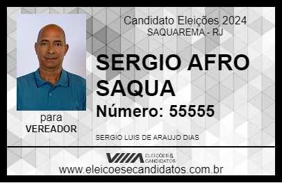 Candidato SERGIO AFRO SAQUA 2024 - SAQUAREMA - Eleições