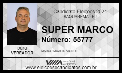 Candidato SUPER MARCO 2024 - SAQUAREMA - Eleições