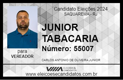 Candidato JUNIOR TABACARIA 2024 - SAQUAREMA - Eleições