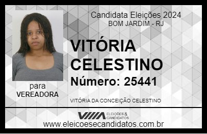 Candidato VITÓRIA CELESTINO 2024 - BOM JARDIM - Eleições