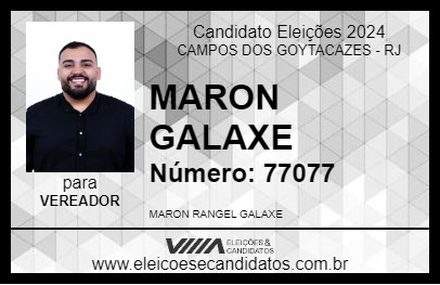 Candidato MARON GALAXE 2024 - CAMPOS DOS GOYTACAZES - Eleições