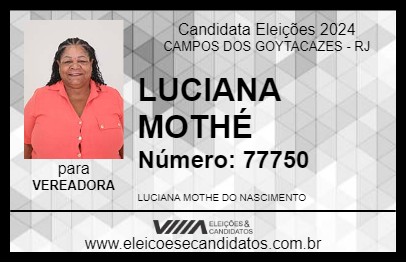 Candidato LUCIANA MOTHÉ 2024 - CAMPOS DOS GOYTACAZES - Eleições