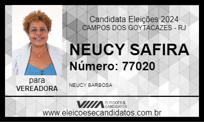 Candidato NEUCY SAFIRA 2024 - CAMPOS DOS GOYTACAZES - Eleições