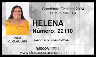 Candidato HELENA 2024 - BOM JARDIM - Eleições