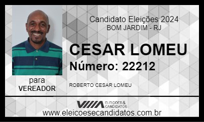 Candidato CESAR LOMEU 2024 - BOM JARDIM - Eleições