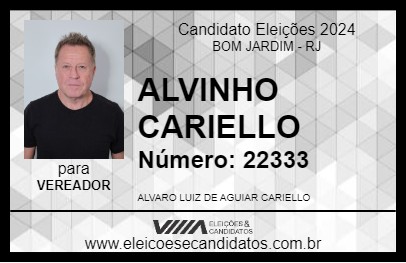 Candidato ALVINHO CARIELLO 2024 - BOM JARDIM - Eleições