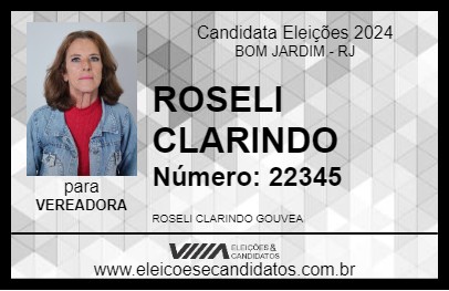 Candidato ROSELI CLARINDO 2024 - BOM JARDIM - Eleições