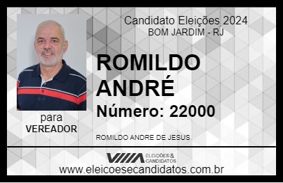 Candidato ROMILDO ANDRÉ 2024 - BOM JARDIM - Eleições