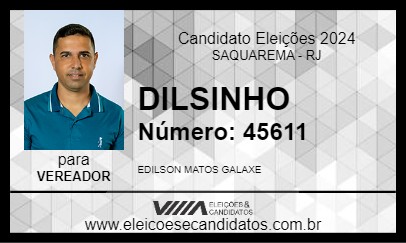 Candidato DILSINHO 2024 - SAQUAREMA - Eleições