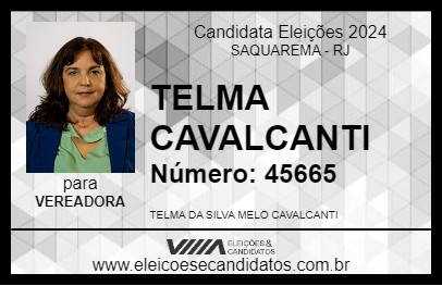 Candidato TELMA CAVALCANTI 2024 - SAQUAREMA - Eleições