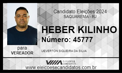 Candidato HEBER KILINHO 2024 - SAQUAREMA - Eleições