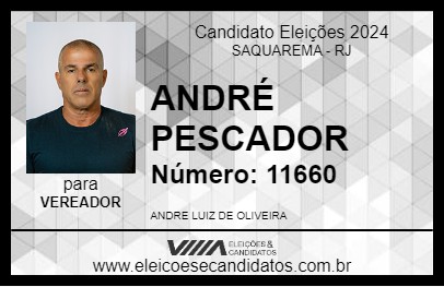 Candidato ANDRÉ PESCADOR 2024 - SAQUAREMA - Eleições