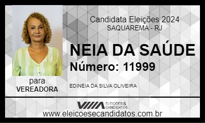 Candidato NEIA DA SAÚDE 2024 - SAQUAREMA - Eleições