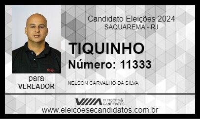 Candidato TIQUINHO 2024 - SAQUAREMA - Eleições