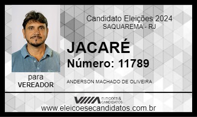 Candidato JACARÉ 2024 - SAQUAREMA - Eleições