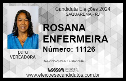 Candidato ROSANA ENFERMEIRA 2024 - SAQUAREMA - Eleições