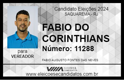 Candidato FABIO DO CORINTHIANS 2024 - SAQUAREMA - Eleições