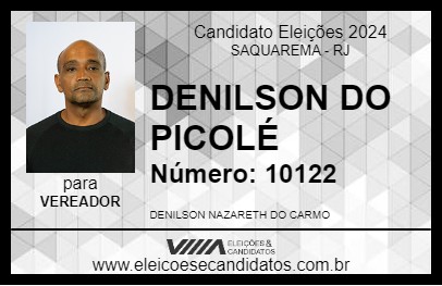 Candidato DENILSON DO PICOLÉ 2024 - SAQUAREMA - Eleições