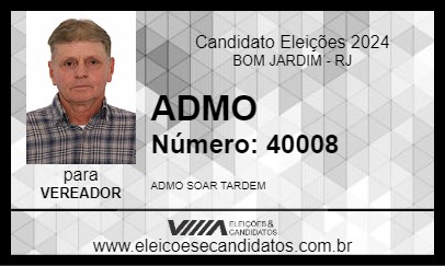 Candidato ADMO 2024 - BOM JARDIM - Eleições