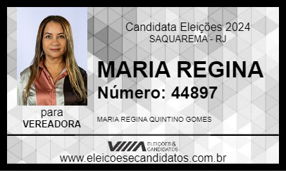 Candidato MARIA REGINA 2024 - SAQUAREMA - Eleições