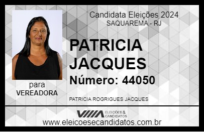 Candidato PATRICIA JACQUES 2024 - SAQUAREMA - Eleições