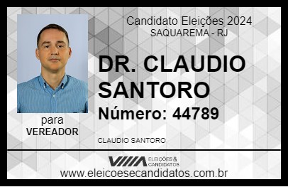 Candidato DR. CLAUDIO SANTORO 2024 - SAQUAREMA - Eleições