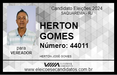 Candidato HERTON GOMES 2024 - SAQUAREMA - Eleições