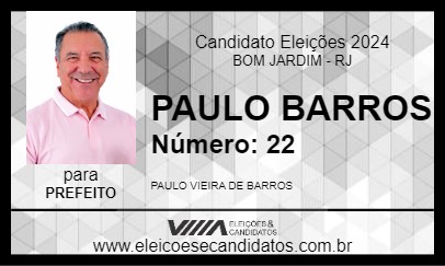 Candidato PAULO BARROS 2024 - BOM JARDIM - Eleições