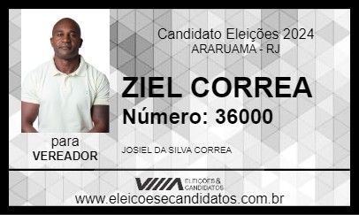 Candidato ZIEL CORREA 2024 - ARARUAMA - Eleições