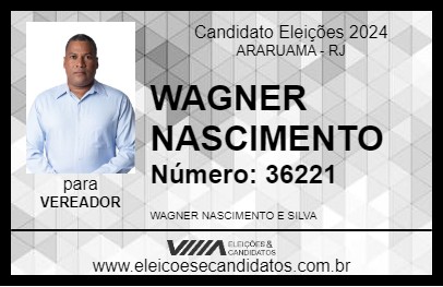 Candidato WAGNER NASCIMENTO 2024 - ARARUAMA - Eleições