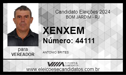 Candidato XENXEM 2024 - BOM JARDIM - Eleições