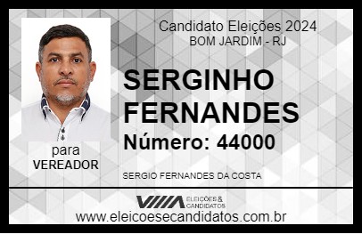 Candidato SERGINHO FERNANDES 2024 - BOM JARDIM - Eleições