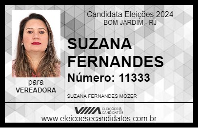 Candidato SUZANA FERNANDES 2024 - BOM JARDIM - Eleições