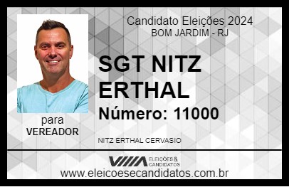 Candidato SGT NITZ ERTHAL 2024 - BOM JARDIM - Eleições