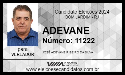 Candidato ADEVANE 2024 - BOM JARDIM - Eleições