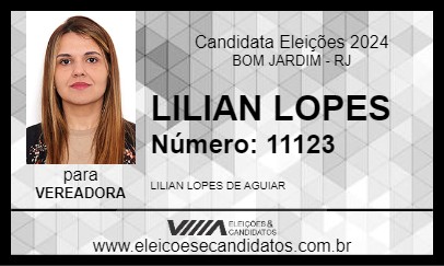 Candidato LILIAN LOPES 2024 - BOM JARDIM - Eleições