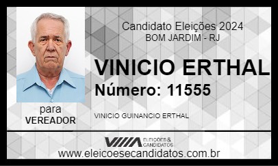 Candidato VINICIO ERTHAL 2024 - BOM JARDIM - Eleições