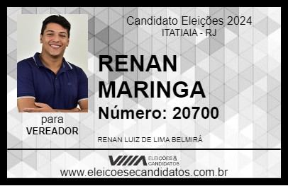 Candidato RENAN MARINGA 2024 - ITATIAIA - Eleições