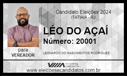 Candidato LÉO DO AÇAÍ 2024 - ITATIAIA - Eleições