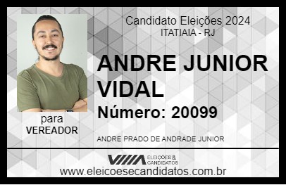 Candidato ANDRE JUNIOR VIDAL 2024 - ITATIAIA - Eleições