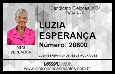 Candidato LUZIA ESPERANÇA 2024 - ITATIAIA - Eleições