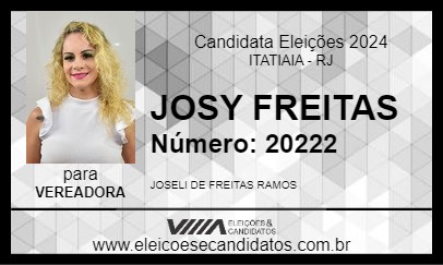 Candidato JOSY FREITAS 2024 - ITATIAIA - Eleições