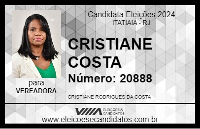 Candidato CRISTIANE COSTA 2024 - ITATIAIA - Eleições