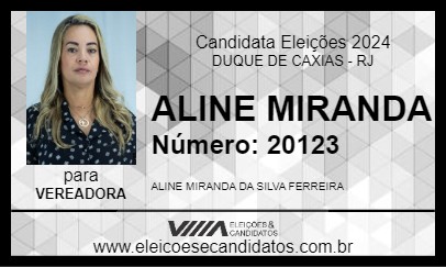 Candidato ALINE MIRANDA 2024 - DUQUE DE CAXIAS - Eleições