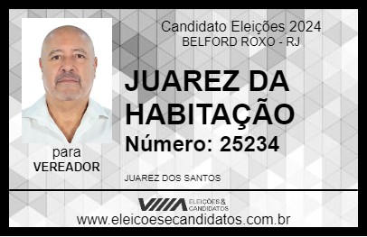 Candidato JUAREZ DA HABITAÇÃO 2024 - BELFORD ROXO - Eleições