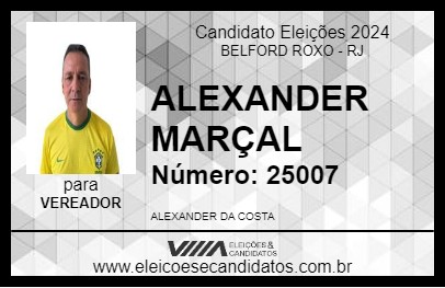 Candidato ALEXANDER MARÇAL 2024 - BELFORD ROXO - Eleições