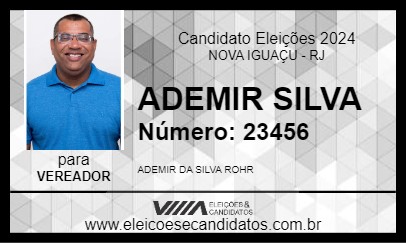 Candidato ADEMIR SILVA 2024 - NOVA IGUAÇU - Eleições