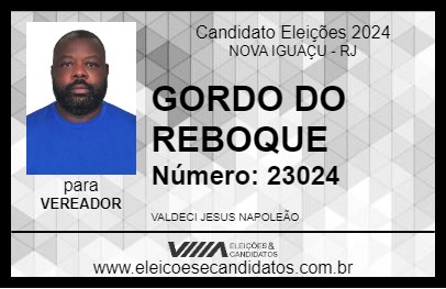 Candidato GORDO DO REBOQUE 2024 - NOVA IGUAÇU - Eleições