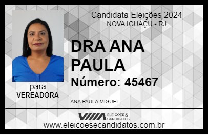 Candidato DRA ANA PAULA 2024 - NOVA IGUAÇU - Eleições