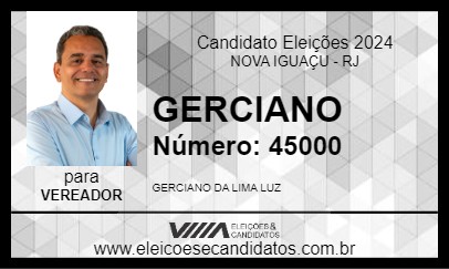 Candidato GERCIANO 2024 - NOVA IGUAÇU - Eleições